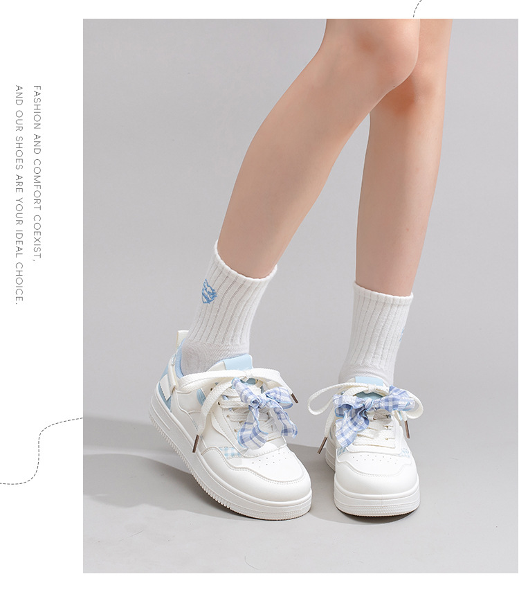 Women's Color Block Low Top Skate Shoes, Comfortable Lace Up Synthetic Leather Sneakers for Spring and Fall