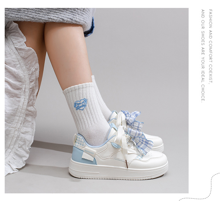 Women's Color Block Low Top Skate Shoes, Comfortable Lace Up Synthetic Leather Sneakers for Spring and Fall