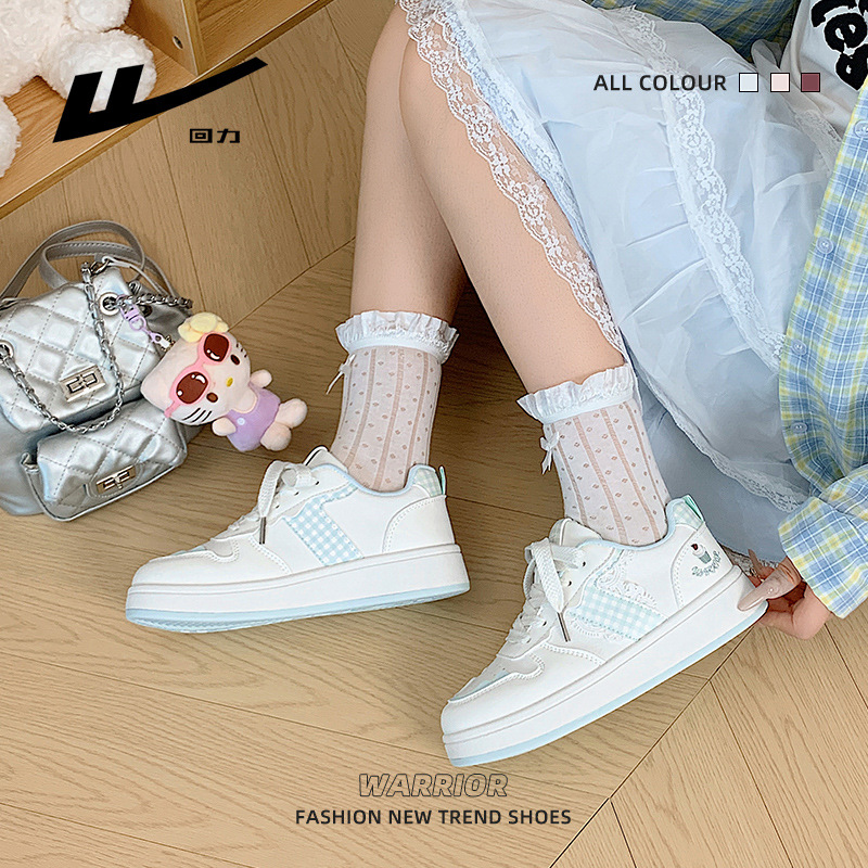Warrior Women Low Top Color Block Sneakers, Comfortable Synthetic Leather Casual Shoes for Spring Summer Autumn
