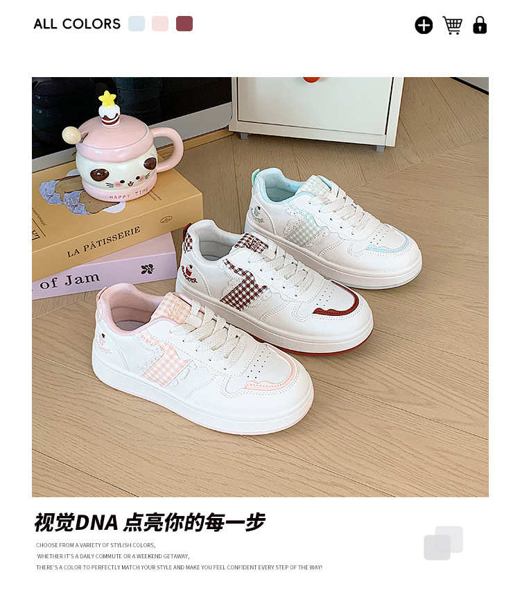 Warrior Women Low Top Color Block Sneakers, Comfortable Synthetic Leather Casual Shoes for Spring Summer Autumn