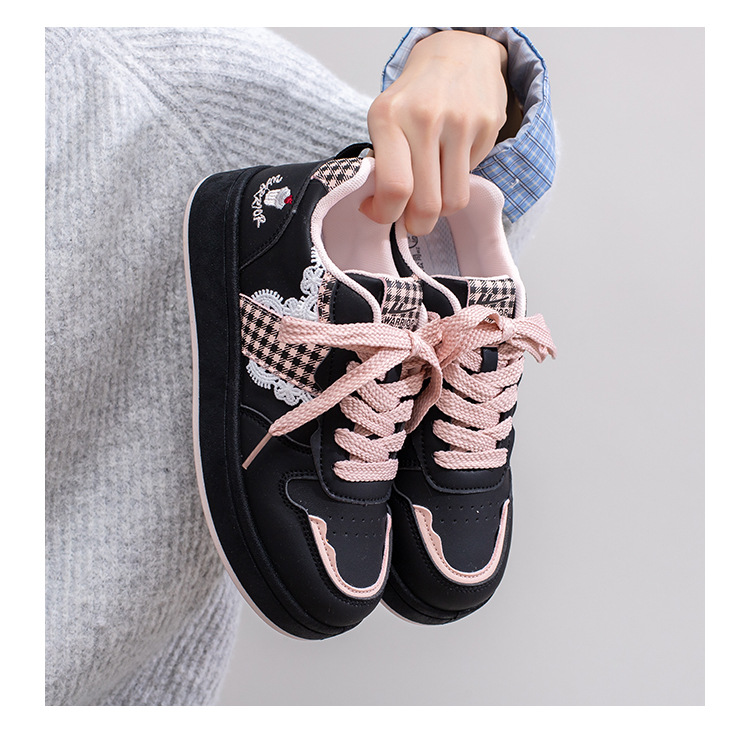Warrior Women Low Top Color Block Sneakers, Comfortable Synthetic Leather Casual Shoes for Spring Summer Autumn
