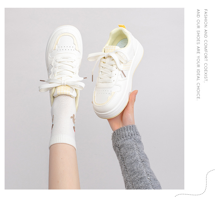 Warrior Women Low Top Color Block Sneakers, Comfortable Synthetic Leather Casual Shoes for Spring Summer Autumn