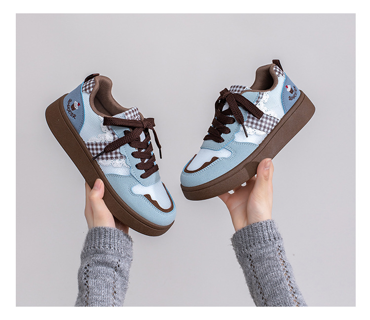 Warrior Women Low Top Color Block Sneakers, Comfortable Synthetic Leather Casual Shoes for Spring Summer Autumn