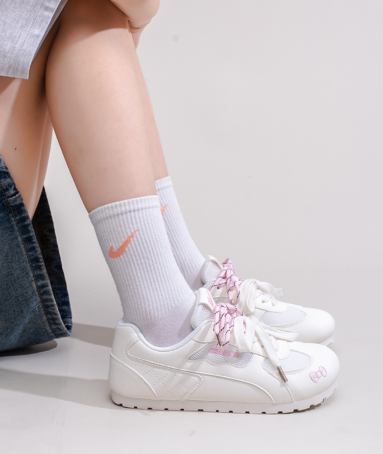 Warrior Women's Low Heel Casual Sneakers, Lightweight Lace-Up Round Toe Shoes for Spring Summer Autumn
