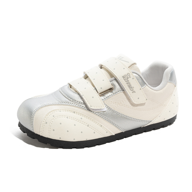 Women's Color Block Casual Sneakers, Low Top Round Toe Synthetic Leather Shoes for Spring Summer Autumn