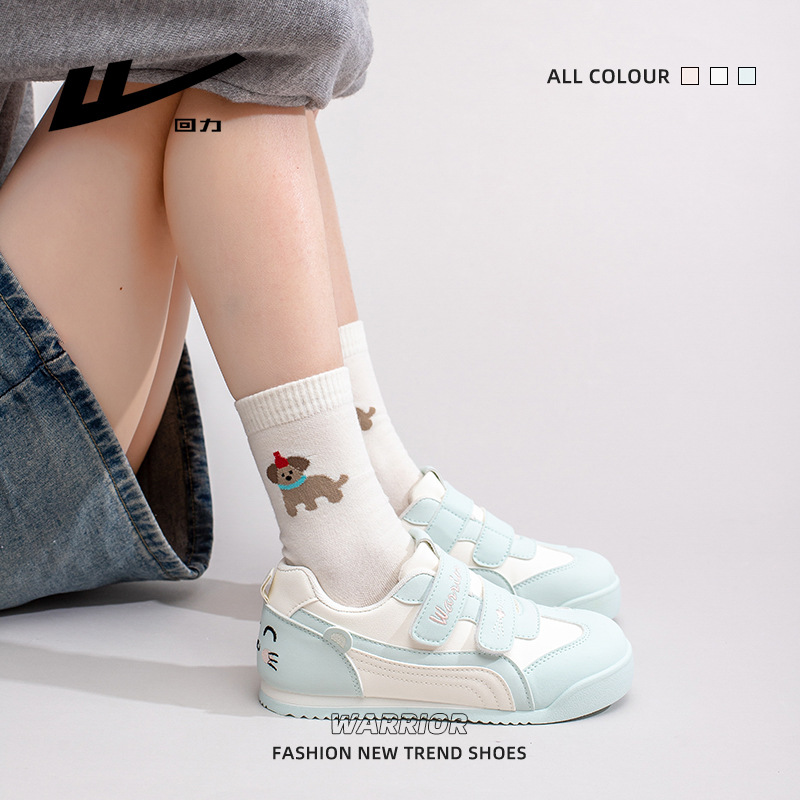 Warrior Women's Color Block Casual Sneakers, Low Top Round Toe Synthetic Leather Shoes for Spring and Fall