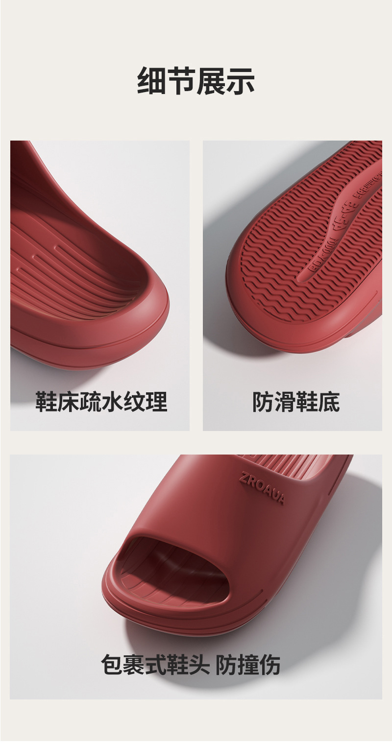 Silent EVA Slippers for Women and Men, Soft Non-Slip Quick-Dry Indoor Home Bathroom Slides
