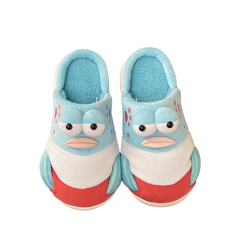 SpongeBob Harold Plush Slippers for Women, Warm Non-Slip Indoor House Shoes with Thick EVA Sole