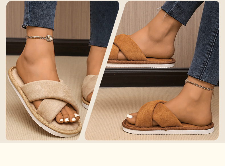 Women's Indoor Slippers Soft Sole Non-Slip Silent Bedroom Floor Shoes, Unisex Striped EVA House Slippers