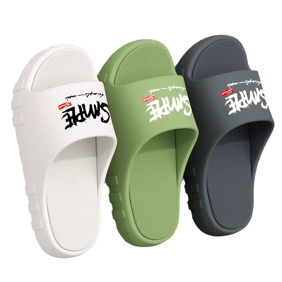 Men's EVA Slide Sandals, Lightweight Non-Slip Open Toe Slippers for Indoor Home Bathroom and Outdoor Wear