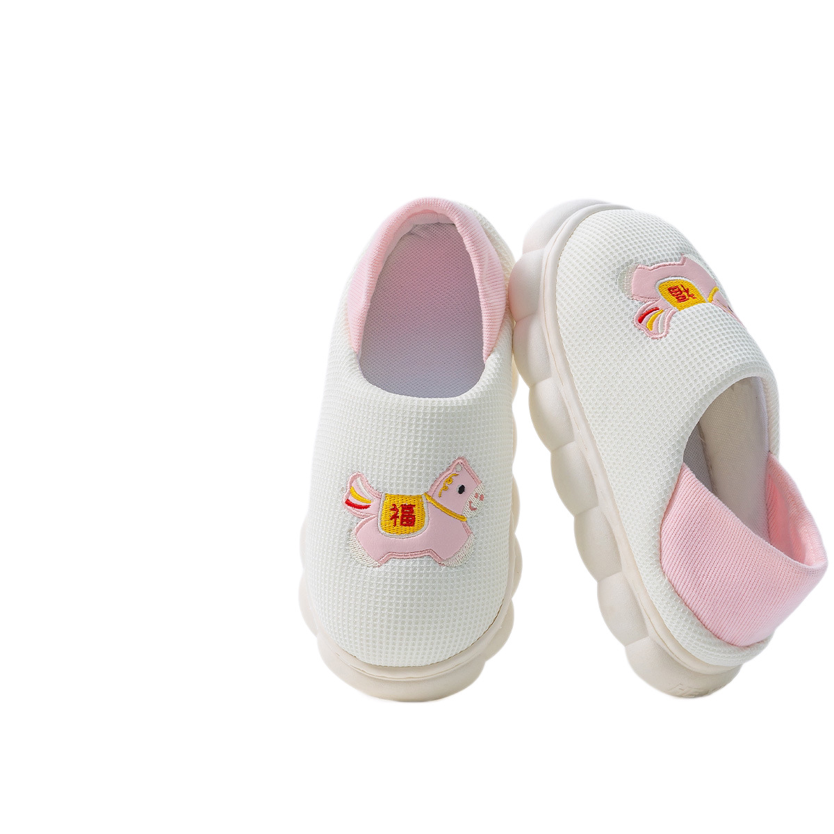 Women Winter Warm Cotton House Slippers with Soft EVA Sole, Fuzzy Lining Closed Toe Indoor Shoes