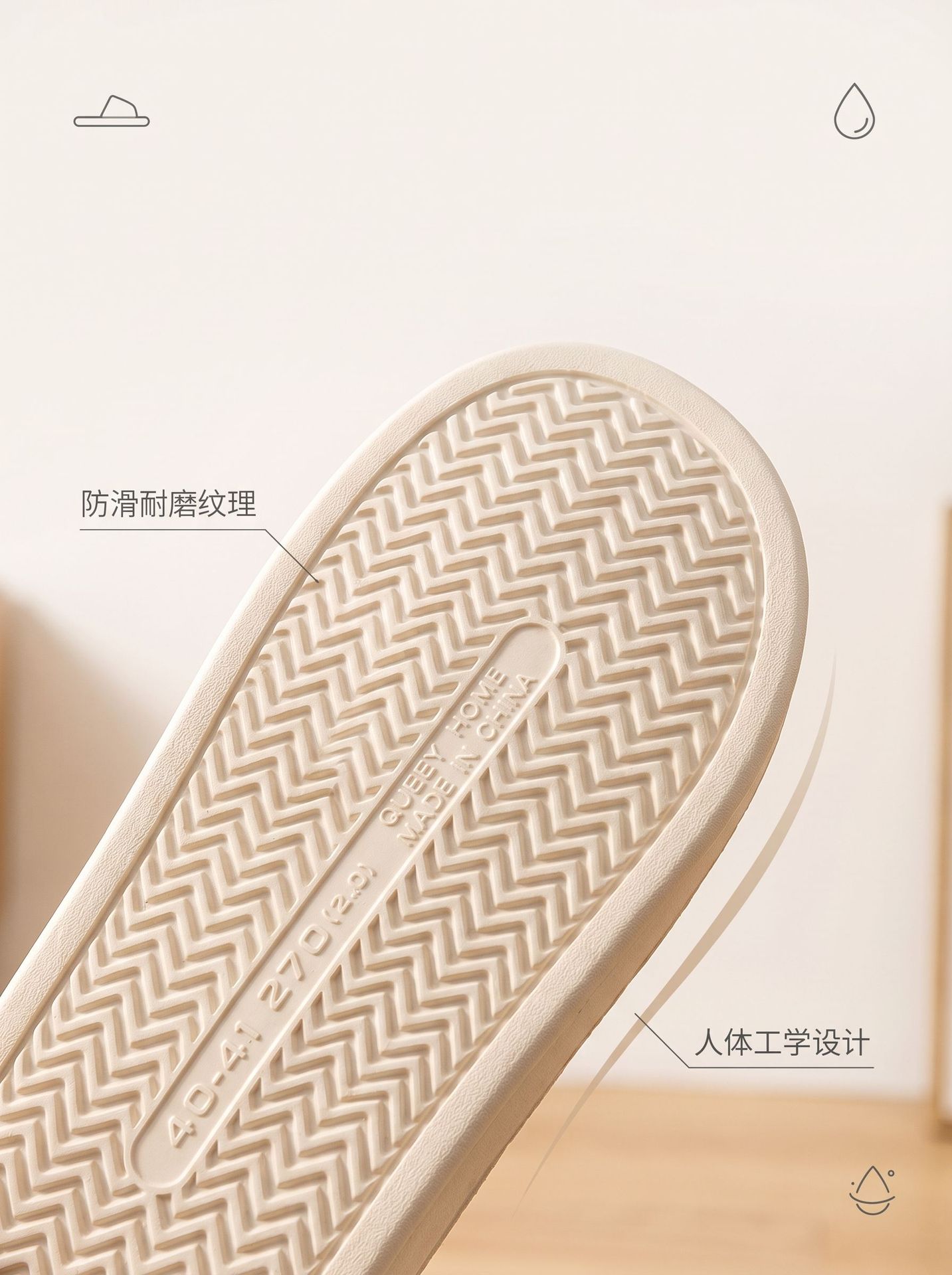 Waterproof Cotton Slippers for Women and Men, Winter Indoor Warm Plush Anti-Slip Thick Sole Home Shoes