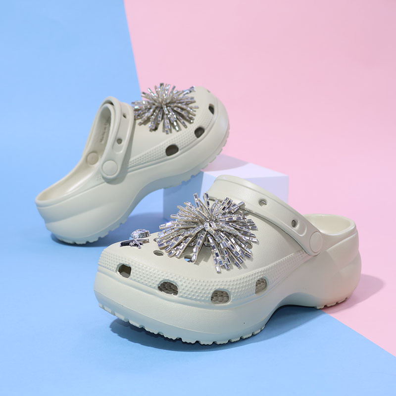 Women's Cloud Clog Sandals, Thick Sole Non-Slip Soft Beach Slides for Summer