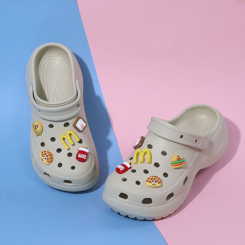 Women's Cloud Clog Sandals, Thick Sole Non-Slip Soft Beach Slides for Summer
