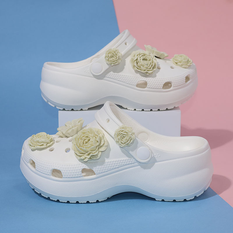 Women's Cloud Clog Sandals, Thick Sole Non-Slip Soft Beach Slides for Summer