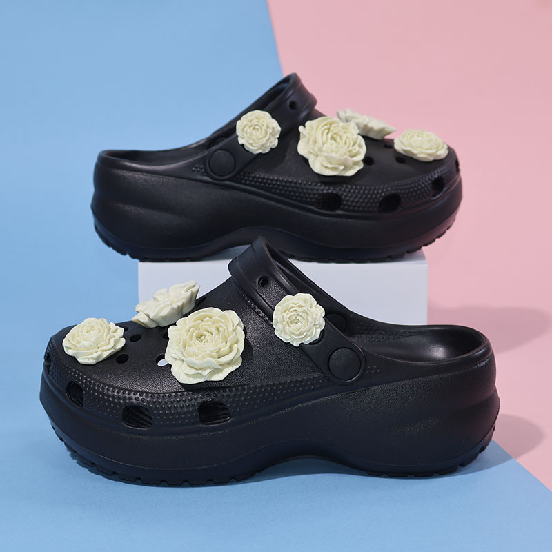 Women's Cloud Clog Sandals, Thick Sole Non-Slip Soft Beach Slides for Summer