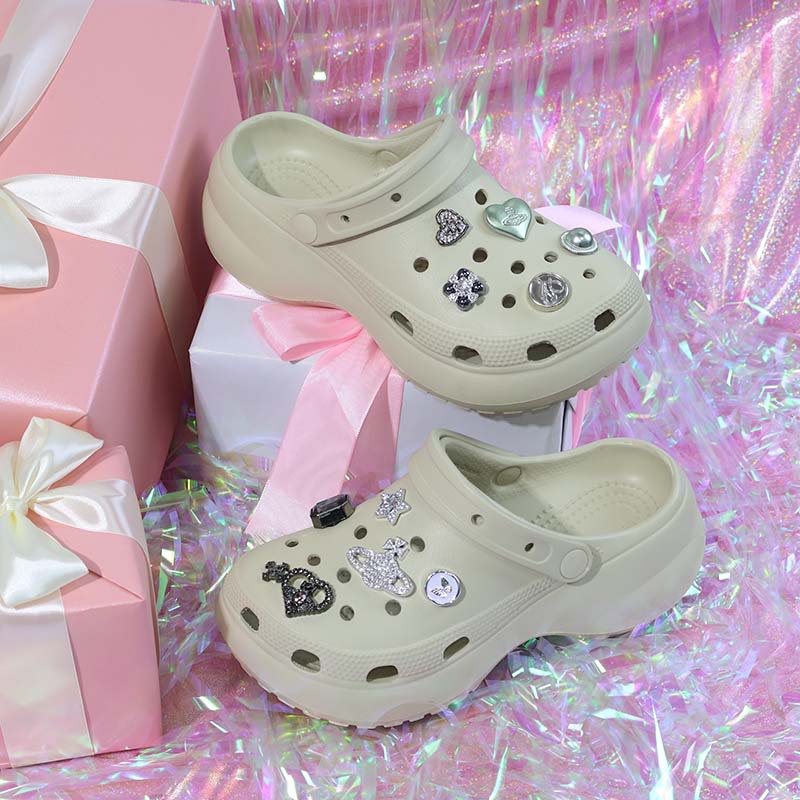 Women's Cloud Clog Sandals, Thick Sole Non-Slip Soft Beach Slides for Summer