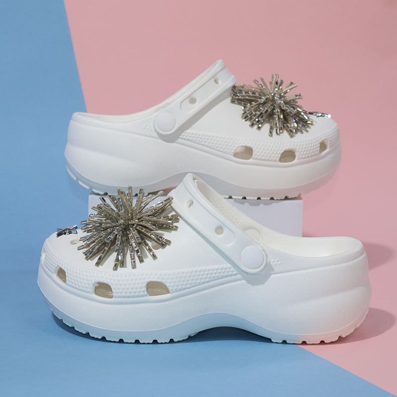 Women's Cloud Clog Sandals, Thick Sole Non-Slip Soft Beach Slides for Summer