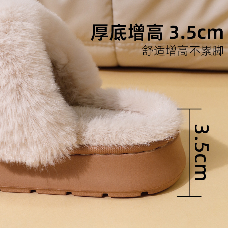 Unisex Cotton Slippers with EVA Sole, Thick Warm Indoor Home Shoes for Men and Women