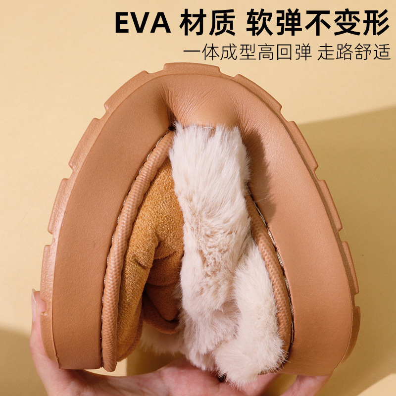 Unisex Cotton Slippers with EVA Sole, Thick Warm Indoor Home Shoes for Men and Women