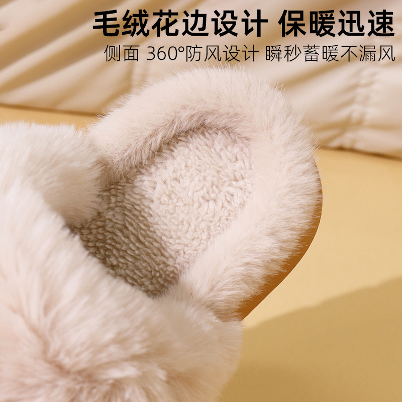 Unisex Cotton Slippers with EVA Sole, Thick Warm Indoor Home Shoes for Men and Women