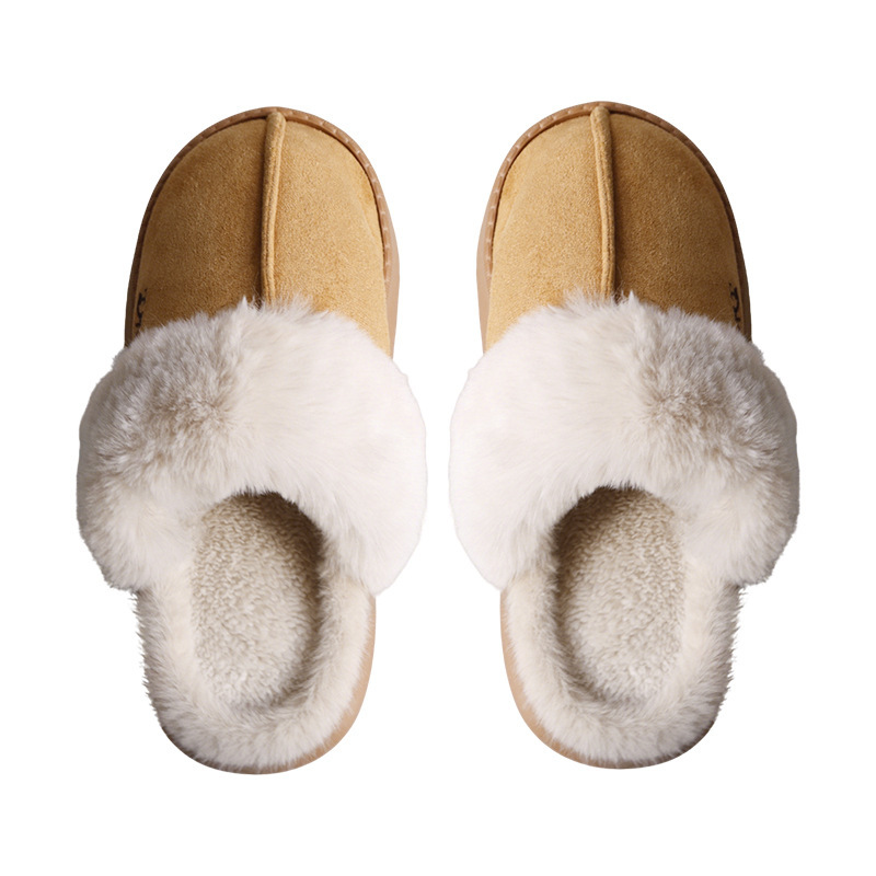 Unisex Cotton Slippers with EVA Sole, Thick Warm Indoor Home Shoes for Men and Women