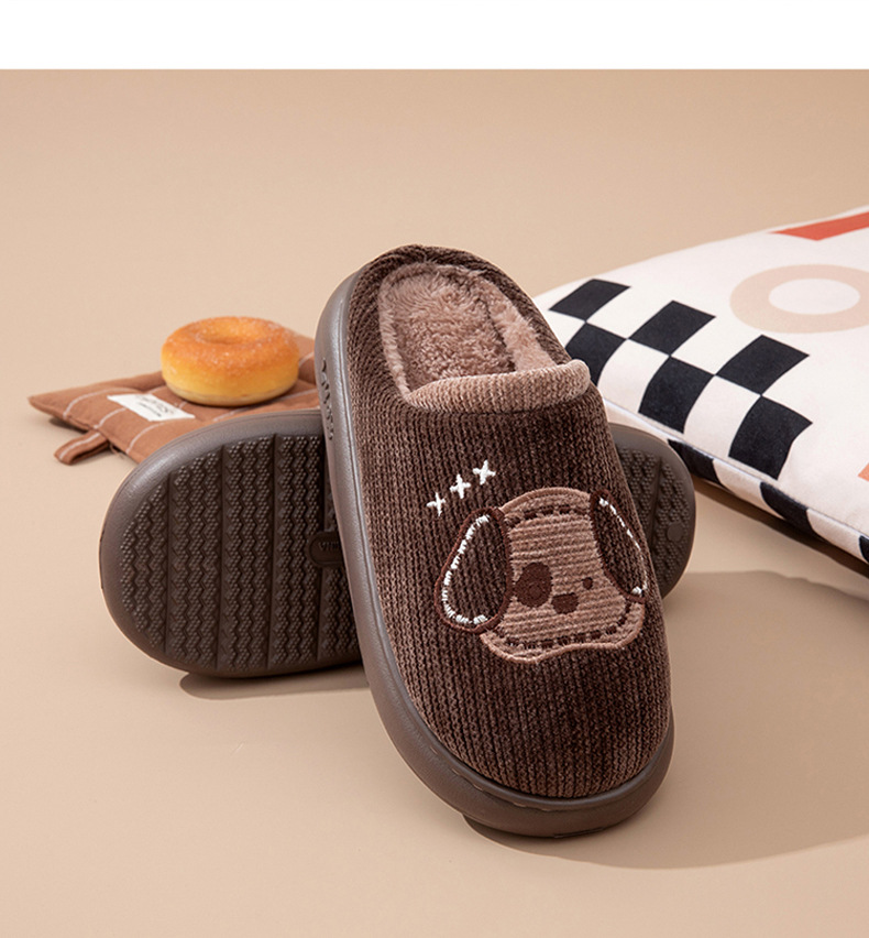 Giày tất bằng vải cotton dành cho phụ nữ và nam giới mùa đông, đế EVA chống trơn, ấm áp – Giày sử dụng trong nhà dành cho các cặp đôi