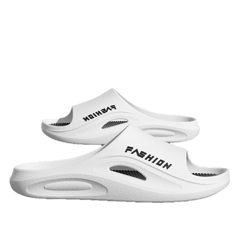 Men's Anti-Slip PVC Slide Sandals, Soft Sole Indoor Home Bathroom Slippers, Summer 2025