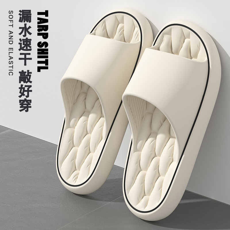 EVA Flat Slippers for Couples, Quick Dry Lightweight Breathable Slides for Home Bathroom and Outdoor Wear