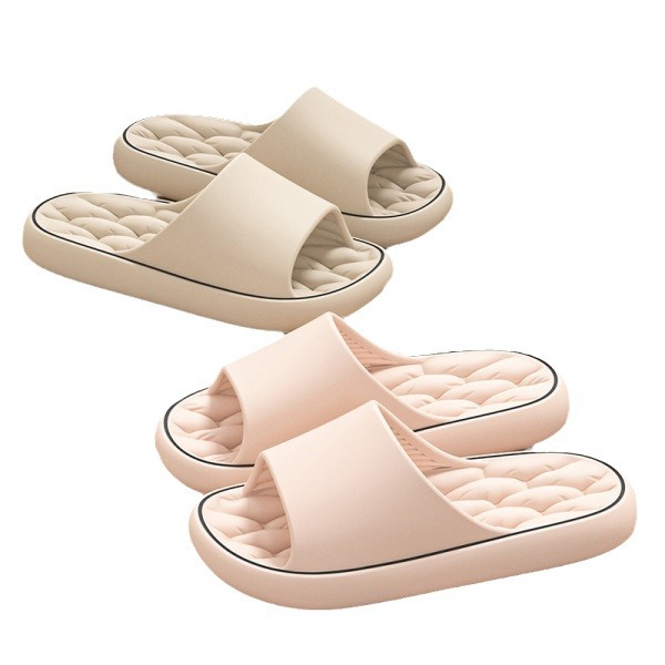 EVA Flat Slippers for Couples, Quick Dry Lightweight Breathable Slides for Home Bathroom and Outdoor Wear