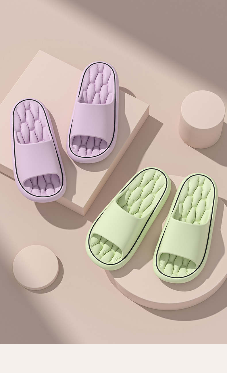 EVA Flat Slippers for Couples, Quick Dry Lightweight Breathable Slides for Home Bathroom and Outdoor Wear