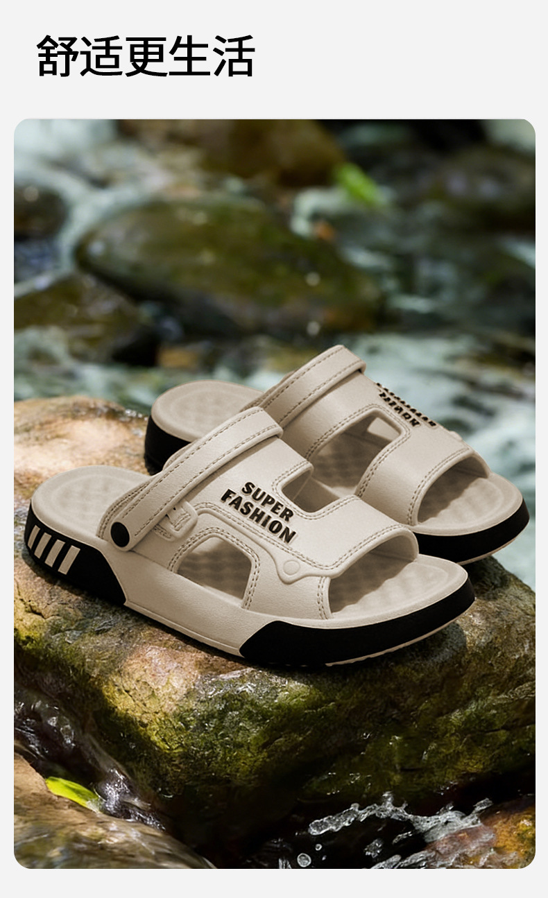 Men's EVA Slide Sandals Lightweight Non-Slip Wear-Resistant Casual Summer Shoes for Driving and Outdoor