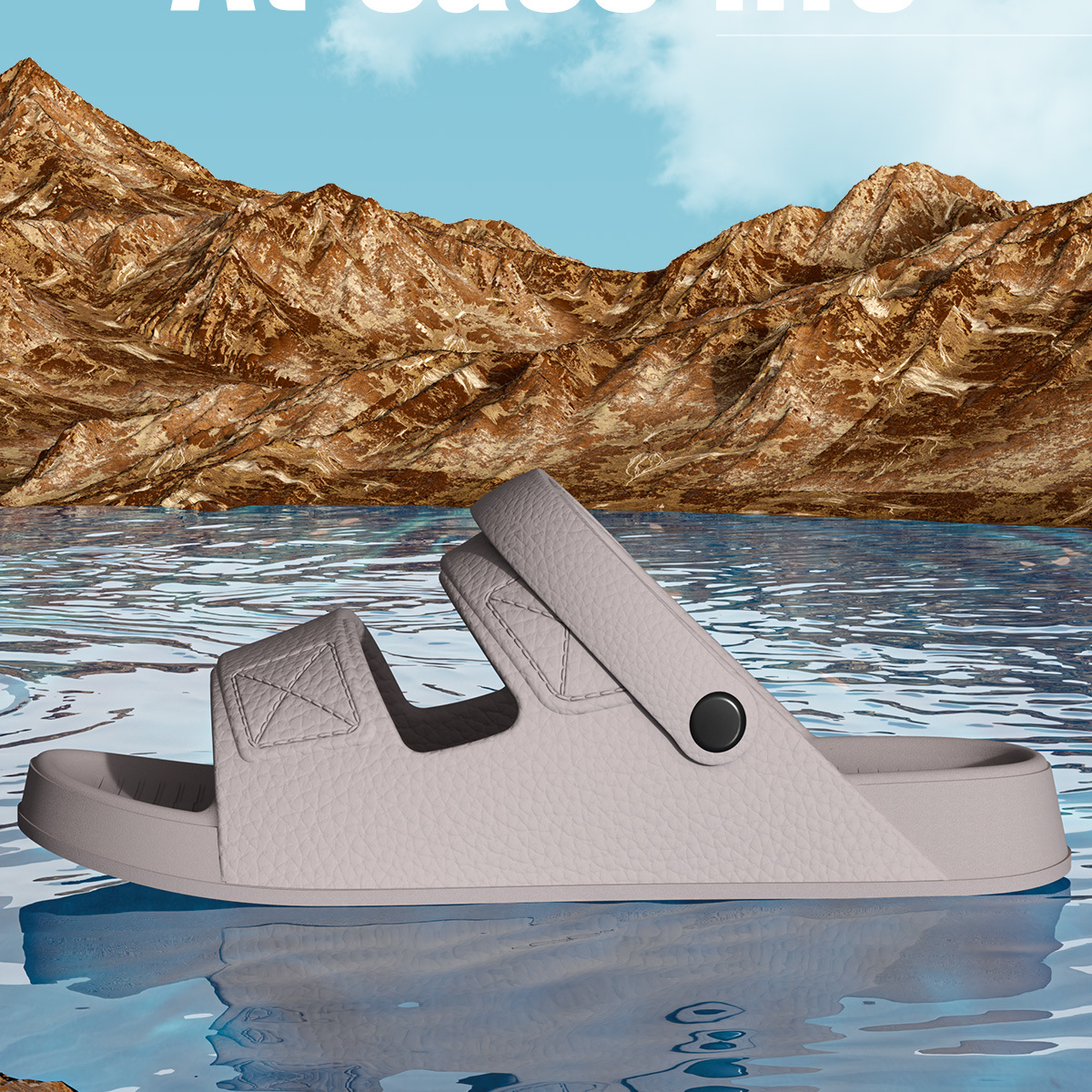 EVA Open Toe Slide Sandals for Men and Women, Non Slip Breathable Indoor Home Bathroom Slippers