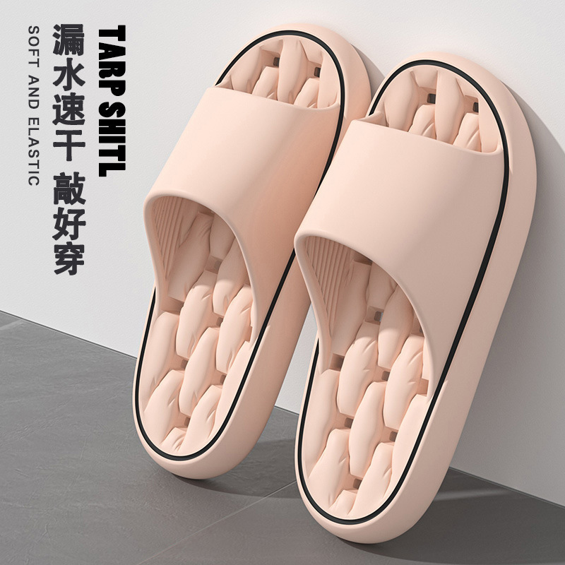 Sepatu Santai EVA Quick-Dry untuk Pria dan Wanita, Sepatu Sandal Mandi dengan Sol Lunak dan Bagian Kosong untuk Kamar Mandi dan Rumah