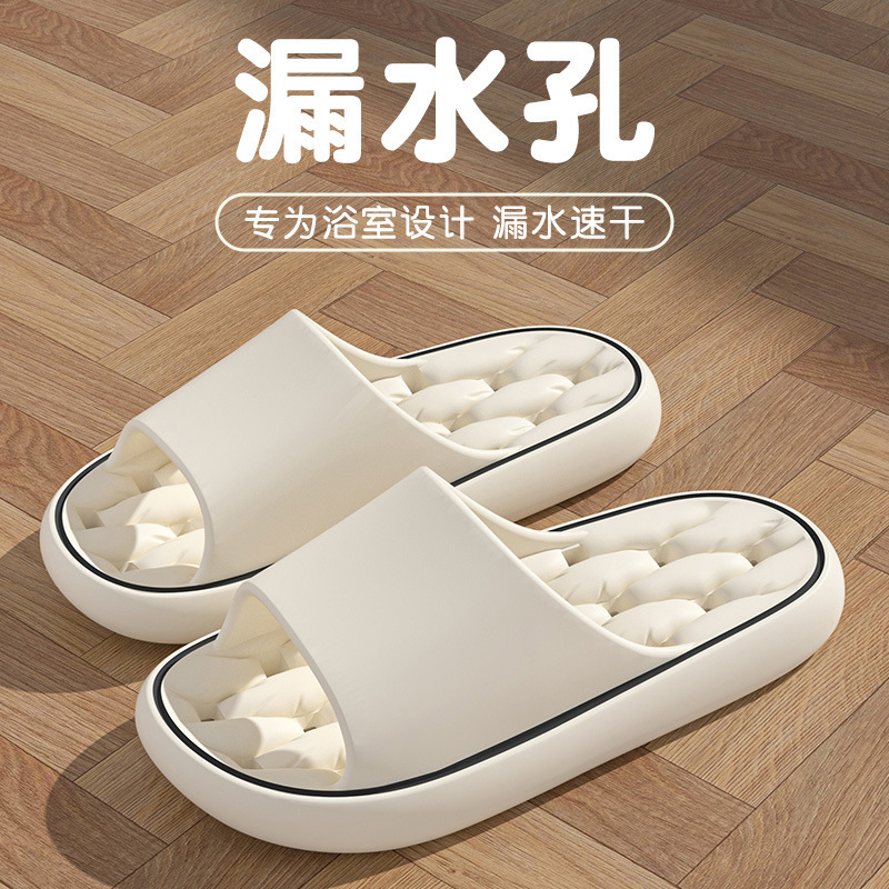 Sepatu Santai EVA Quick-Dry untuk Pria dan Wanita, Sepatu Sandal Mandi dengan Sol Lunak dan Bagian Kosong untuk Kamar Mandi dan Rumah