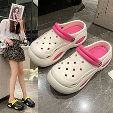 Sepatu Santai EVA Quick-Dry untuk Pria dan Wanita, Sepatu Sandal Mandi dengan Sol Lunak dan Bagian Kosong untuk Kamar Mandi dan Rumah