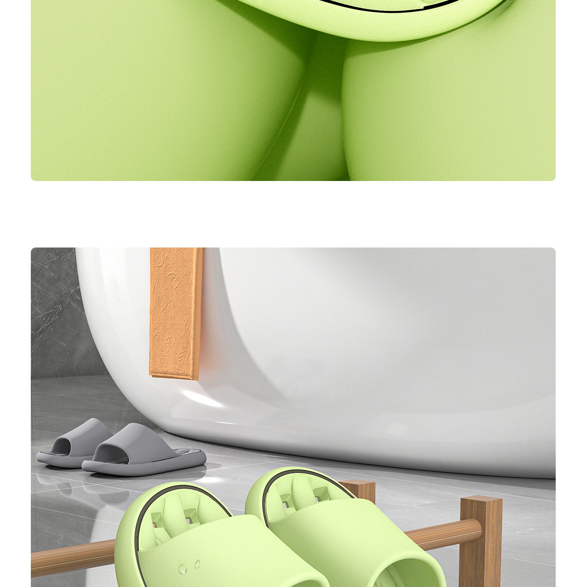 Sepatu Santai EVA Quick-Dry untuk Pria dan Wanita, Sepatu Sandal Mandi dengan Sol Lunak dan Bagian Kosong untuk Kamar Mandi dan Rumah
