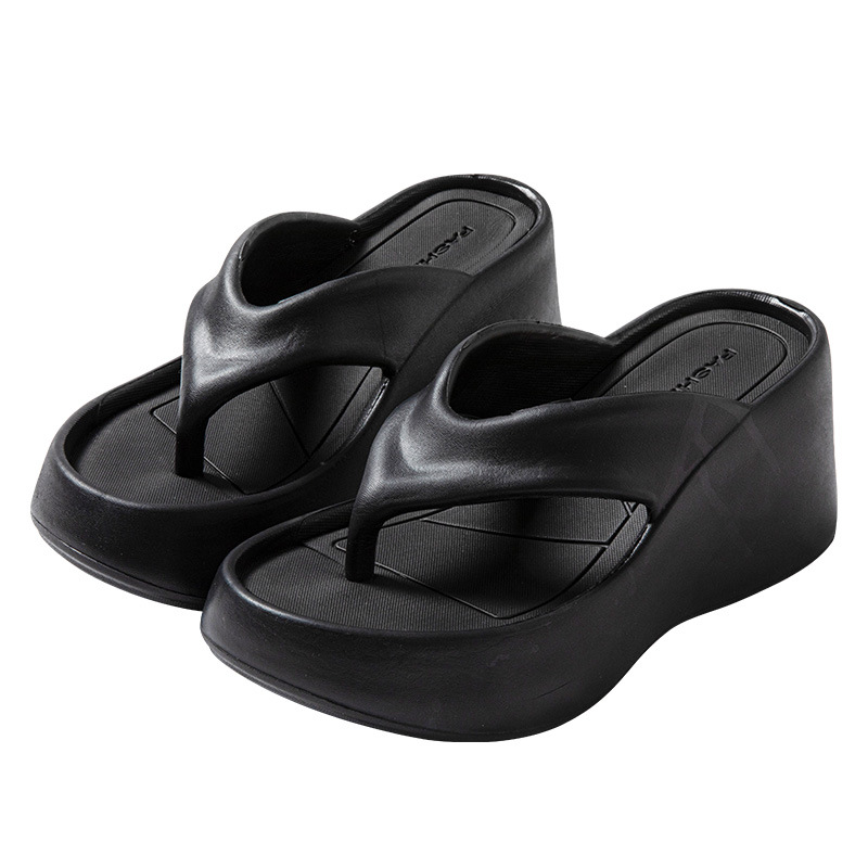 Women's Platform Flip Flops with High Heel, Non-Slip EVA Thick Sole Summer Beach Thong Sandals