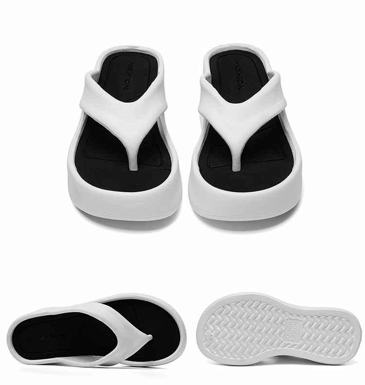 Women's Platform Flip Flops with High Heel, Non-Slip EVA Thick Sole Summer Beach Thong Sandals