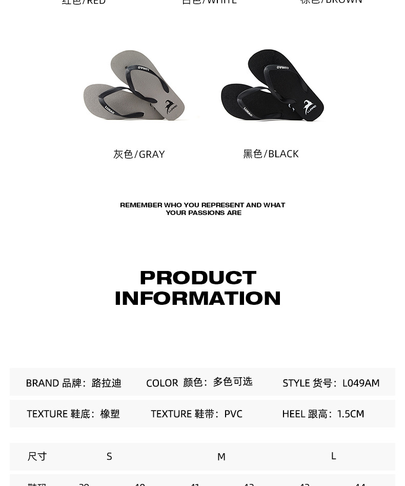 Men's Non-Slip EVA Flip Flops Thick Sole Beach Sandals for Summer