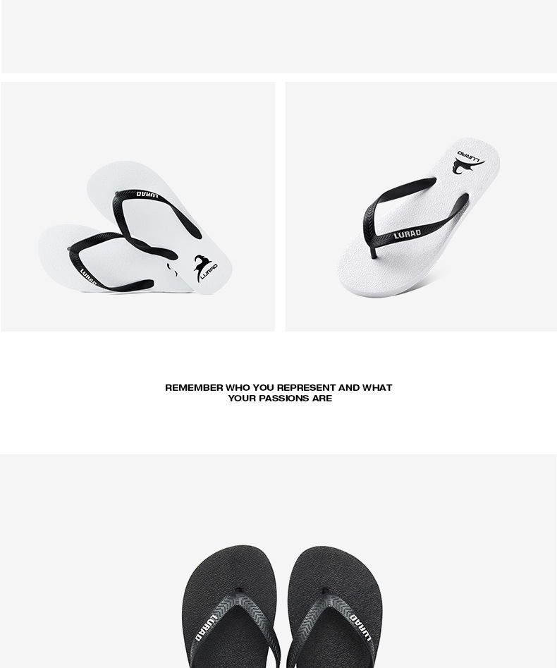 Men's Non-Slip EVA Flip Flops Thick Sole Beach Sandals for Summer