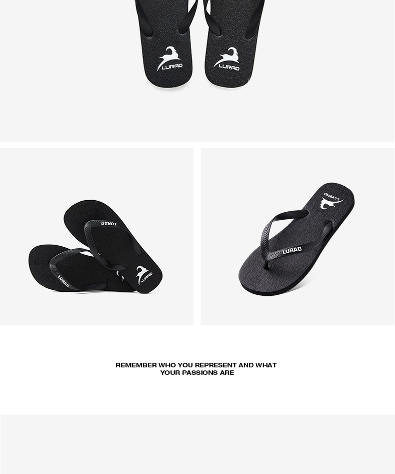 Men's Non-Slip EVA Flip Flops Thick Sole Beach Sandals for Summer