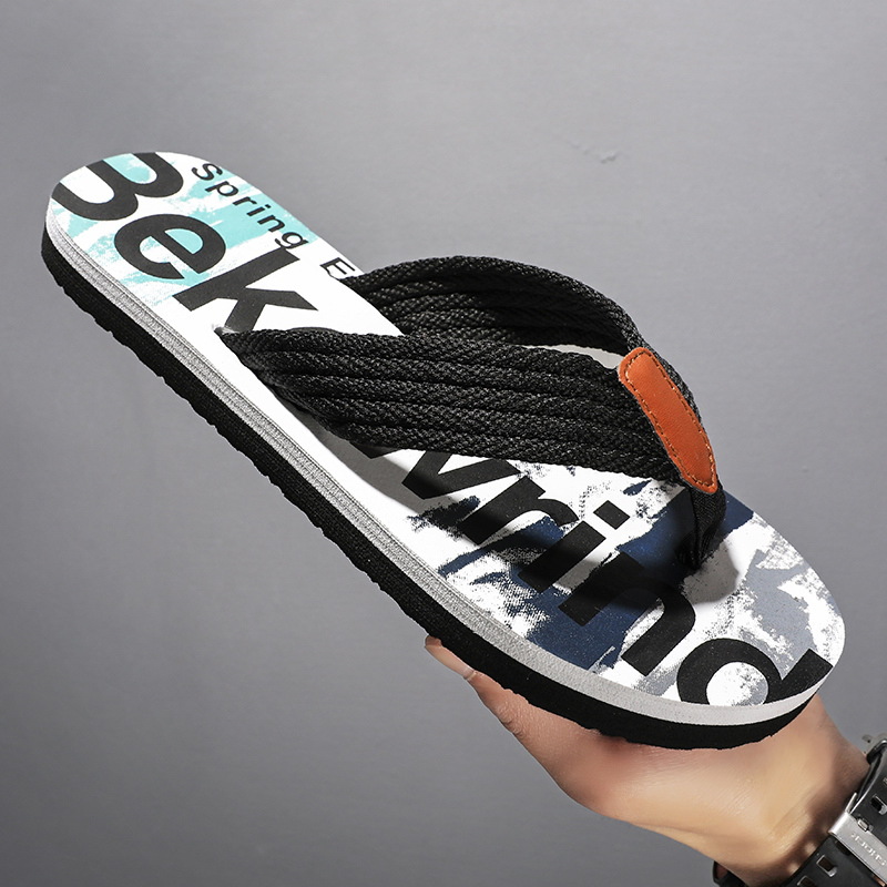 Men's Flip Flops Summer Outdoor Non-Slip Wear-Resistant Rubber Thong Sandals