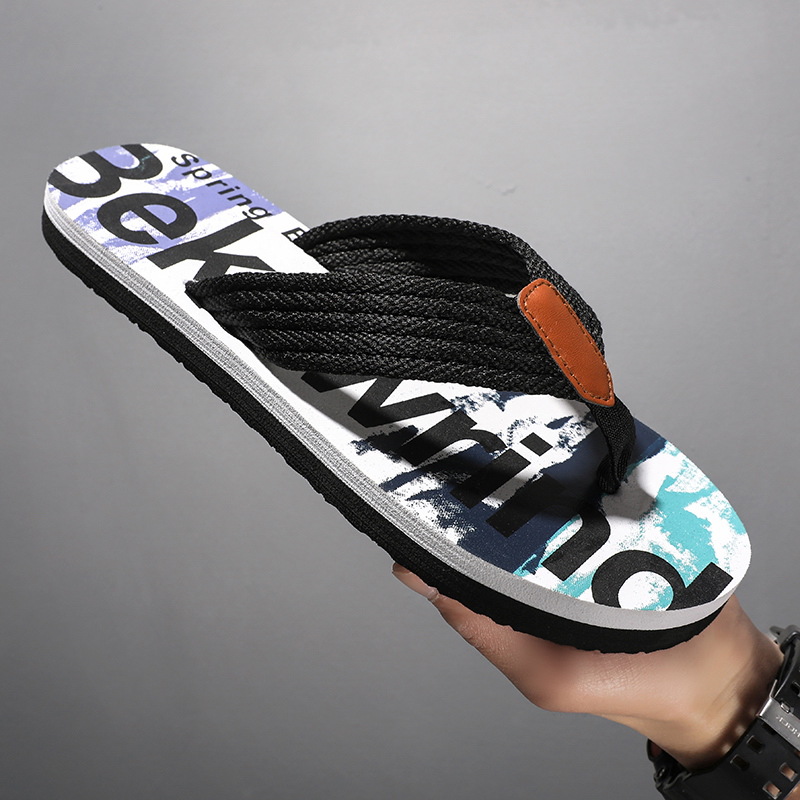 Men's Flip Flops Summer Outdoor Non-Slip Wear-Resistant Rubber Thong Sandals