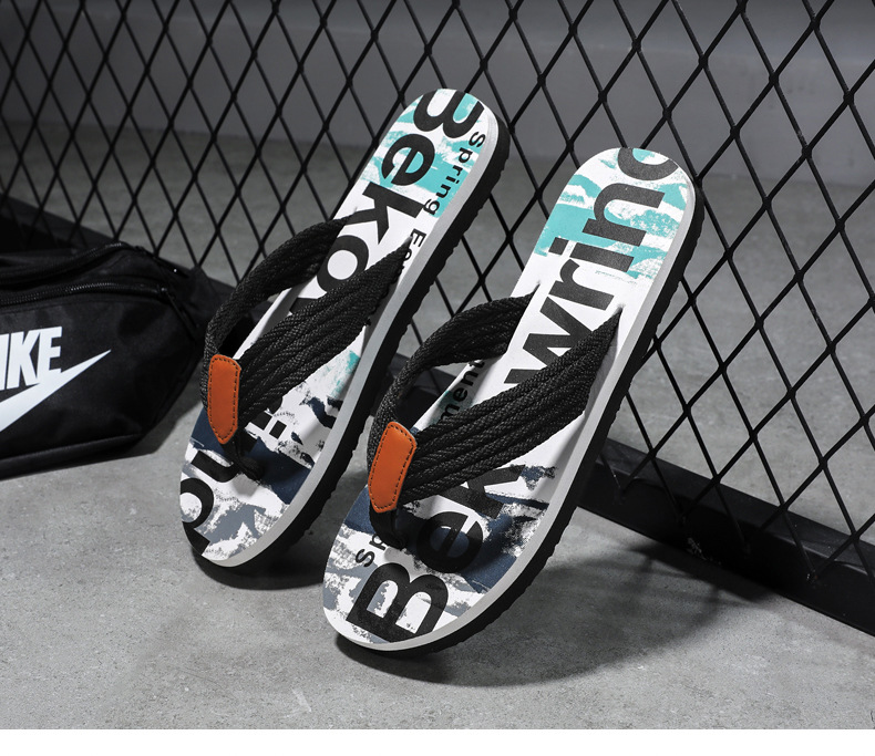 Men's Flip Flops Summer Outdoor Non-Slip Wear-Resistant Rubber Thong Sandals
