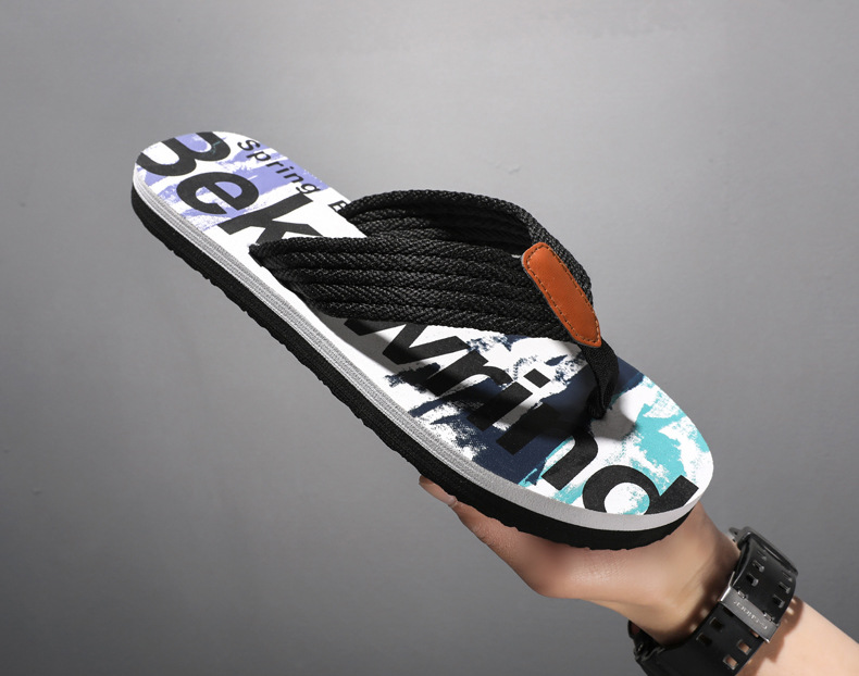 Men's Flip Flops Summer Outdoor Non-Slip Wear-Resistant Rubber Thong Sandals