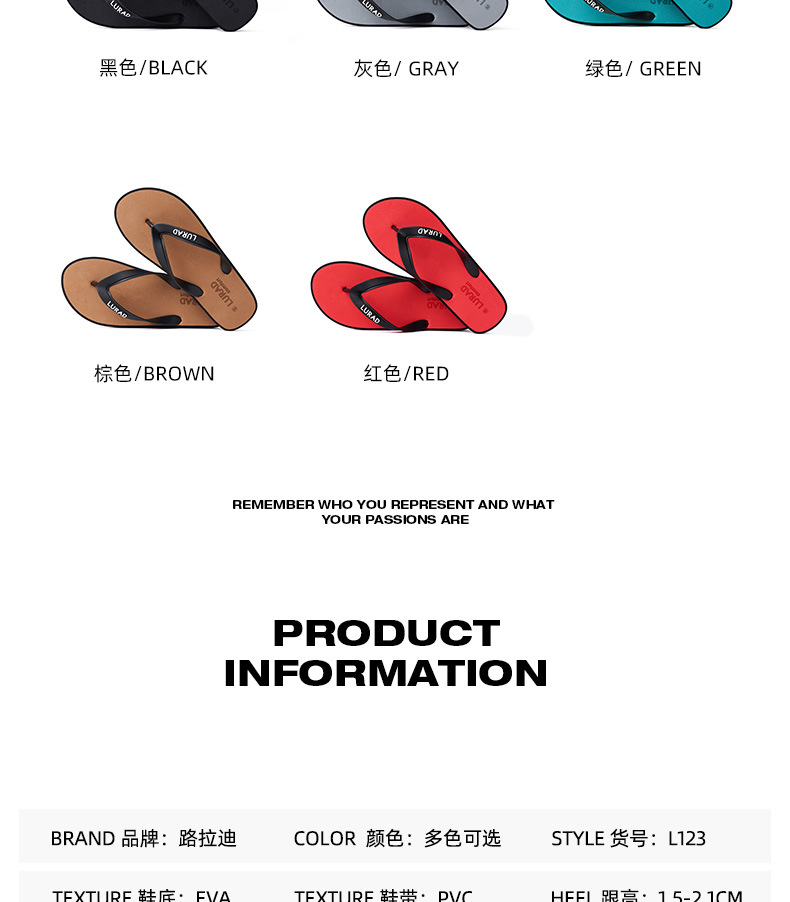 Men's Flip Flops Summer Beach Sandals, Non-Slip Casual Thong Slippers for Adults