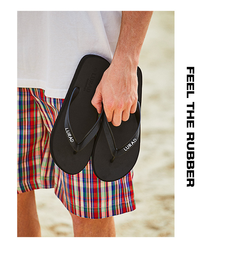 Men's Flip Flops Summer Beach Sandals, Non-Slip Casual Thong Slippers for Adults