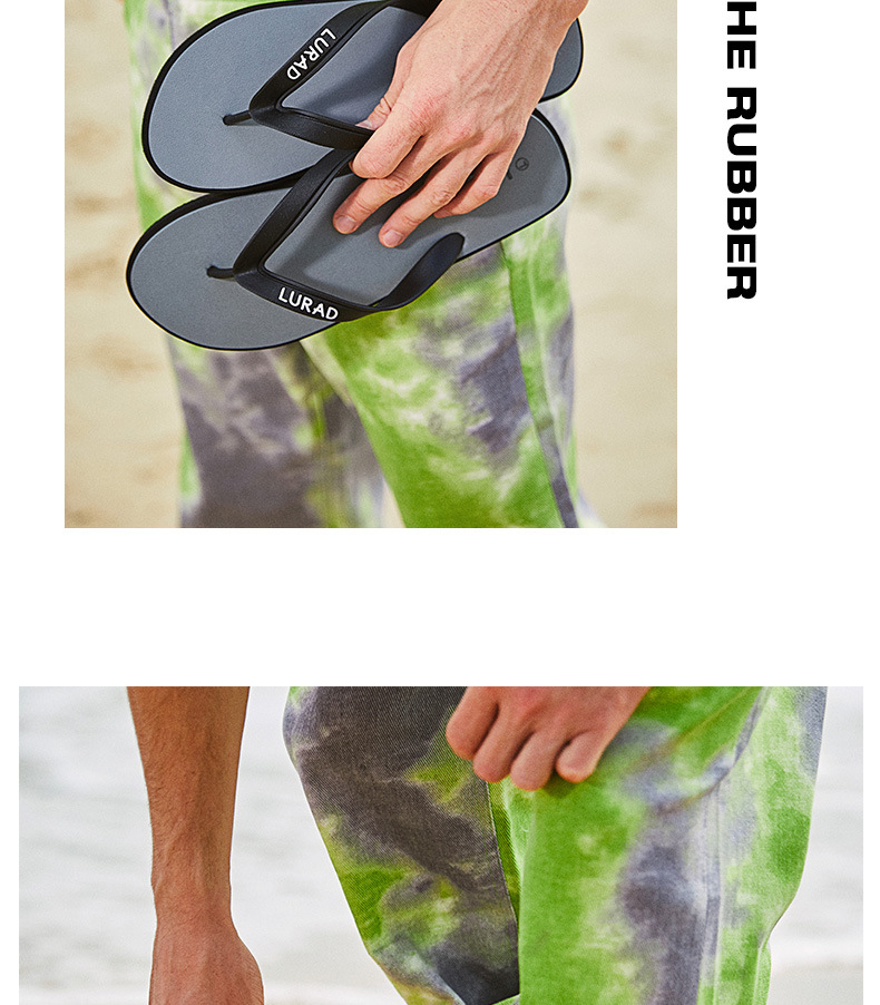 Men's Flip Flops Summer Beach Sandals, Non-Slip Casual Thong Slippers for Adults