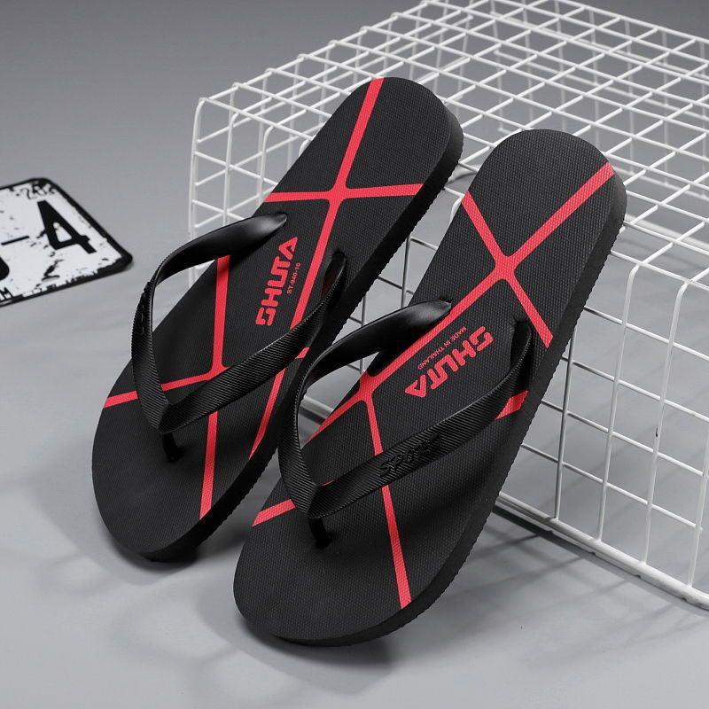 Men's PVC Flip Flops Non-Slip Soft Sole Quick-Dry Breathable Thong Sandals for Beach and Daily Wear